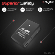 DIGITEK&reg; (ENEL14) Secondary Rechargeable Battery Packs for Digital Camera & Digital Camcorders